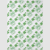 Green Bow Four Leaf Clover St. Patrick's Day Seidenpapier (Vorderseite)