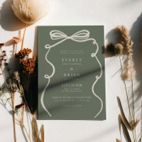 Green Bow Frame Wedding
