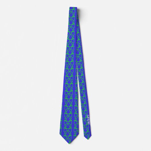 Green Bow Führungskraft Men's Classic Quality Blue Krawatte (Vorderseite)