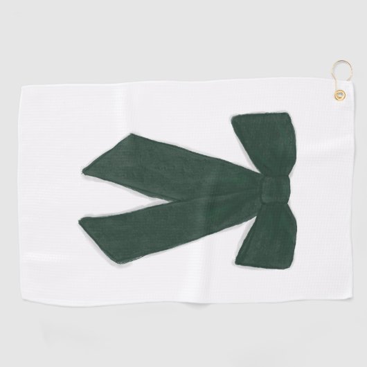 Green Bow Golf Towel Golfhandtuch (Horizontal)