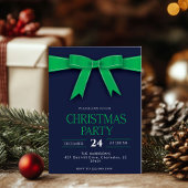 Green Bow Holiday Weihnachtsessen Einladung