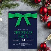 Green Bow Holiday Weihnachtsessen Einladung