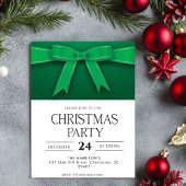 Green Bow Holiday Weihnachtsessen Einladung