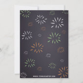 Green Bow Krawatte Bear Geburtstag Einladung (Rückseite)