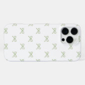 Green Bow Pattern Coquette Girly Spring Summer  iPhone Hülle (Rückseite (Horizontal))