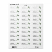 Green Bow Return Address Label (Vorne)
