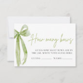 Green Bow schätzt, wie viele Bows Spiel Einladung (Vorderseite)
