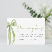 Green Bow schätzt, wie viele Bows Spiel Einladung (Stehend Vorderseite)