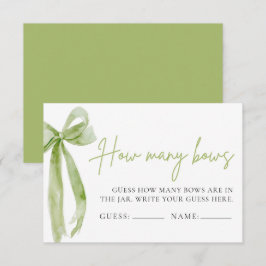 Green Bow schätzt, wie viele Bows Spiel Einladung
