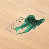 Green Bow She's Tying The Knot Bridal Shower Acryleinladungen (Ablage )