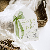Green Bow Sie bindet das Brautparty des Knochenkre Einladung