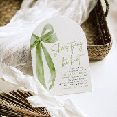 Green Bow Sie bindet das Brautparty des Knochenkre Einladung
