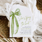 Green Bow Sie bindet das Brautparty des Knochenkre Einladung