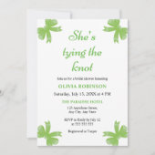 Green Bow Sie bindet das Brautparty des Knotens Einladung (Vorderseite)