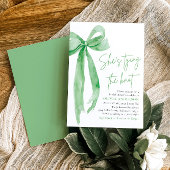 Green Bow Sie bindet das Brautparty des Knotens Einladung