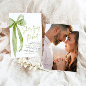 Green Bow Sie bindet das Brautparty des Knotens Einladung