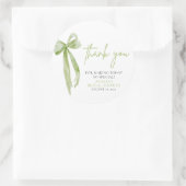 Green Bow Sie bindet das Brautparty des Knotens Runder Aufkleber (Tasche)