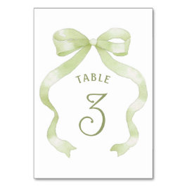Green Bow-Tischnummer Tischnummer