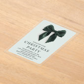 "Green Bow Weihnachts-Party | Eleganter Urlaub Acryleinladungen (Ablage )