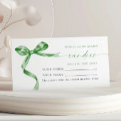 Green Bow Wie viele Candies Showspielkarte Platzkarte