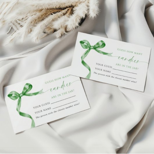 Green Bow Wie viele Candies Showspielkarte Platzkarte