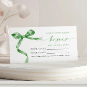 Green Bow Wie viele Kisses Showspielkarte Platzkarte
