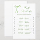 Green Bow würde eher Brautparty spielen (Vorne/Hinten)