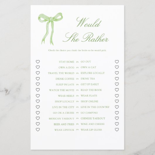 Green Bow würde eher Brautparty spielen (Vorderseite)