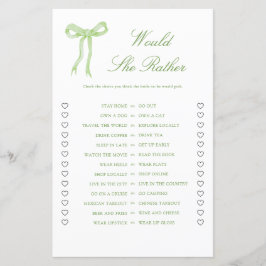 Green Bow würde eher Brautparty spielen