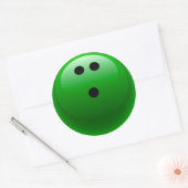 Green Bowling Ball Runder Aufkleber (Umschlag)