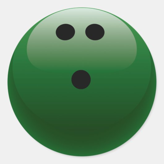 GREEN BOWLING BALL RUNDER AUFKLEBER (Vorderseite)