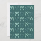 Green Bows Photo Graduation Announcement Einladung (Rückseite)