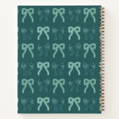 Green Bows Photo Graduation Guest Book Notizblock (Rückseite)