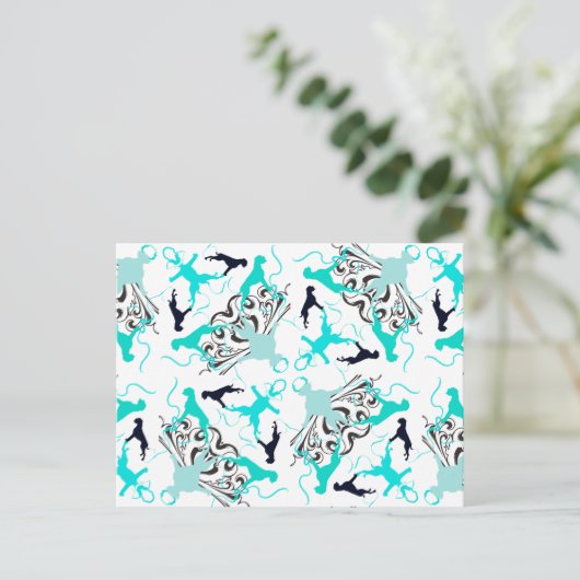 Green Boxerdogs Postkarte (Stehend Vorderseite)