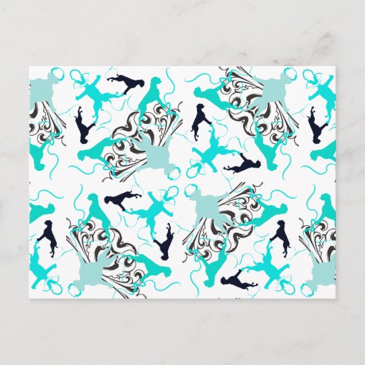 Green Boxerdogs Postkarte (Vorderseite)