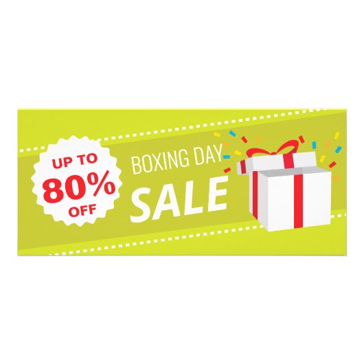 Green Boxing Day Card mit exklusiven Geschenkgutsc Werbekarte (Vorne)