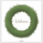 Green Boxwood-Kranz mit Individuelle Name oder Tex Aufkleber (Blatt)