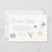 Green Boy Baby Duschbücher für Babykarten Einladung (Vorderseite)