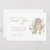 Green Boy Baby Dusche Danke Karte (Vorne/Hinten)