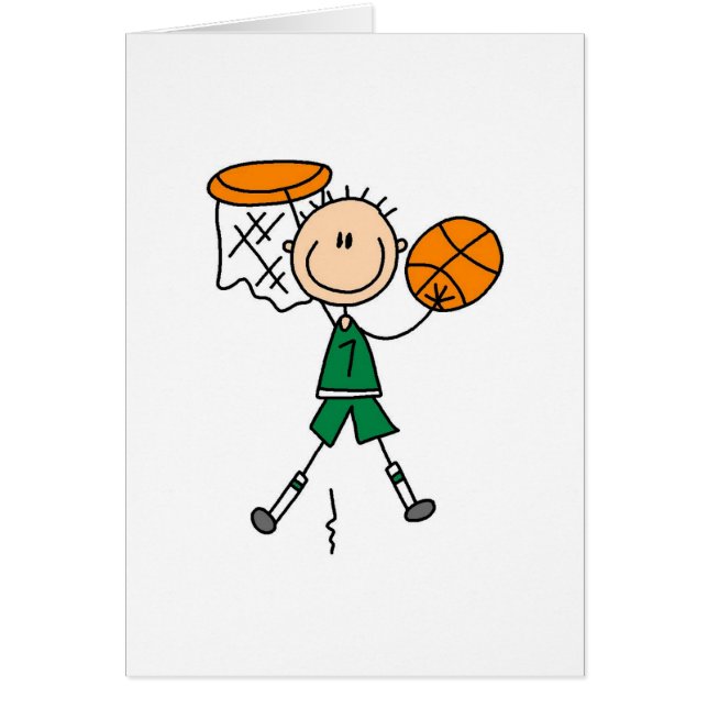 Green Boy Basketball T - Shirt und Geschenke (Vorne)
