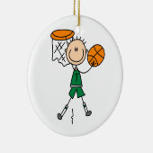 Green Boy Basketball T - Shirt und Geschenke Keramikornament (Rechts)