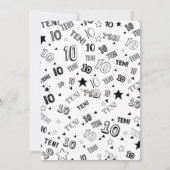 Green Boy Number Ten Birthday Party Einladung (Rückseite)