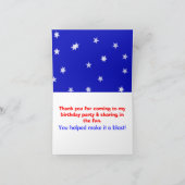 Green Boy Robot Blue Spaceship Cupcake Thank You Dankeskarte (Innenseite)