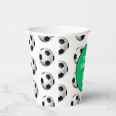 Green Boy Soccer Birthday Party Pappbecher (Rechts)