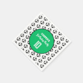 Green Boy Soccer Birthday Party Serviette (Ecke)