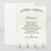 Green Branch Baby Dusche Danke Karte (Vorne/Hinten)