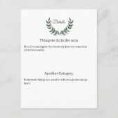 Green Branches Detail Card Begleitkarte (Rückseite)