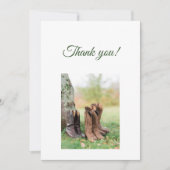 Green Branches Flat Thank You Card Dankeskarte (Vorderseite)