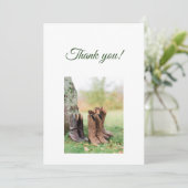 Green Branches Flat Thank You Card Dankeskarte (Stehend Vorderseite)
