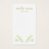 Green Branches Greenering Earring Display Card (Vorderseite)